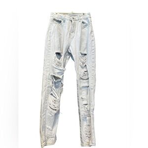 Shein XS Womens / Kids Blue jeans Distressed Holy